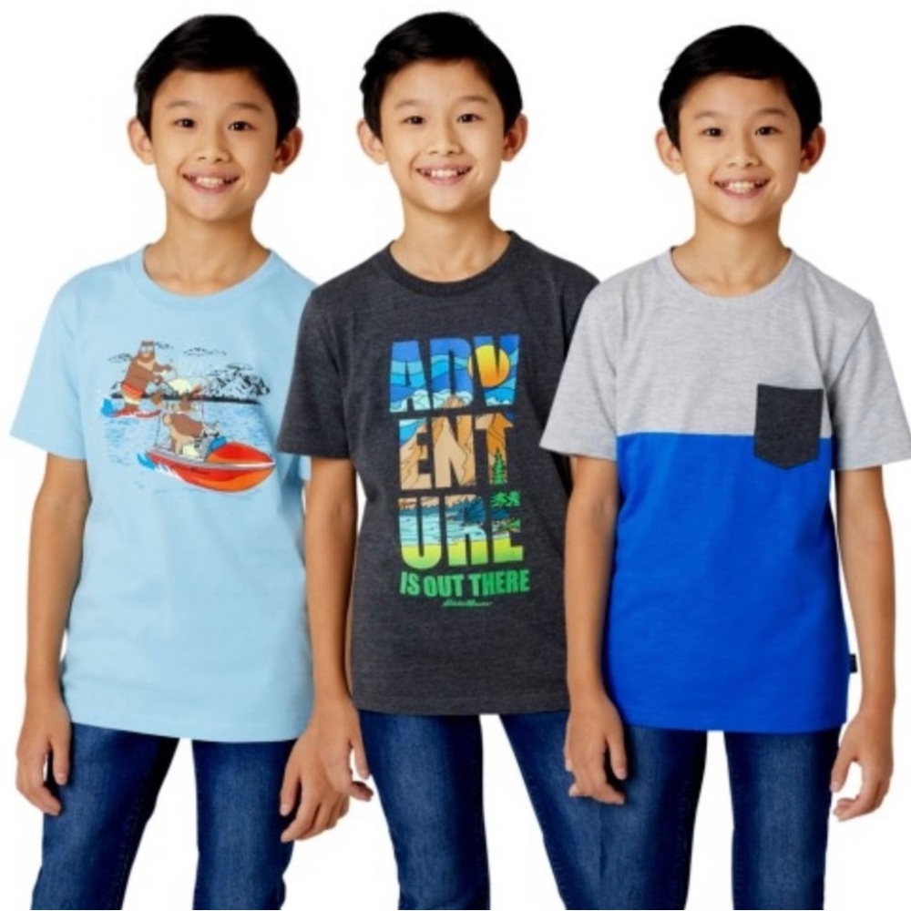 Eddie Bauer Youth 3-pack Tee Boys Large 14/16